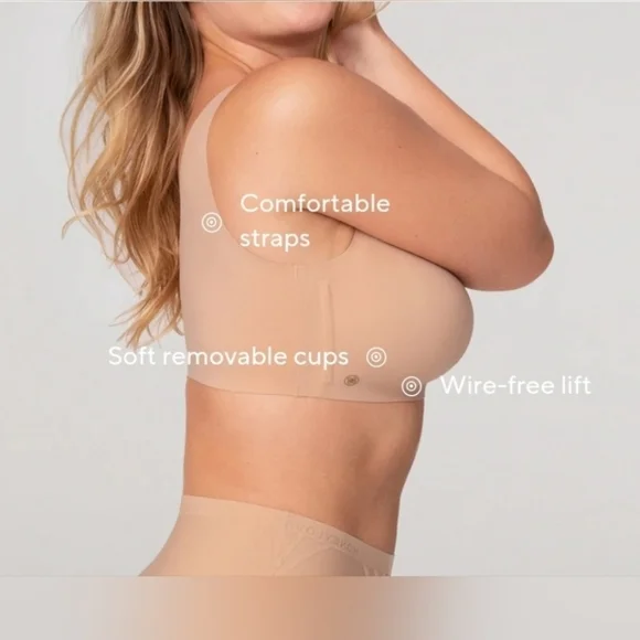 Honeylove V-Neck Bra Black Size 2X - Picture 3 of 16